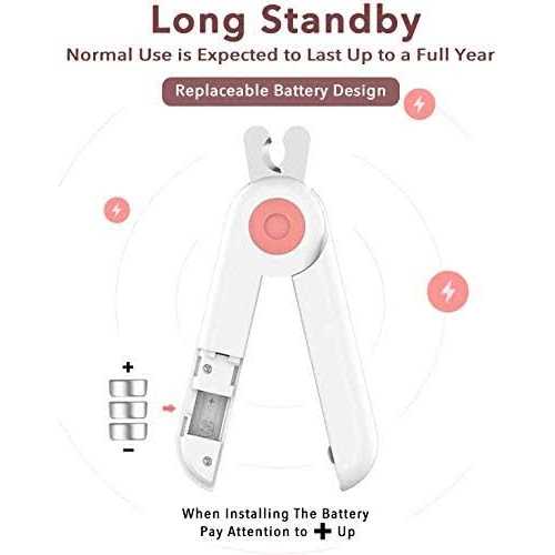 Dog Nail Clippers and Trimmers with Safety Guard and LED Light C602793