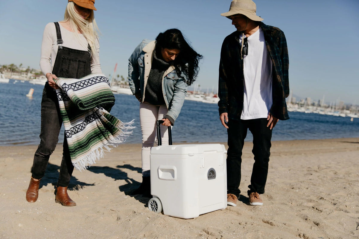White 52 QT Wheeled Marine Cooler T23580
