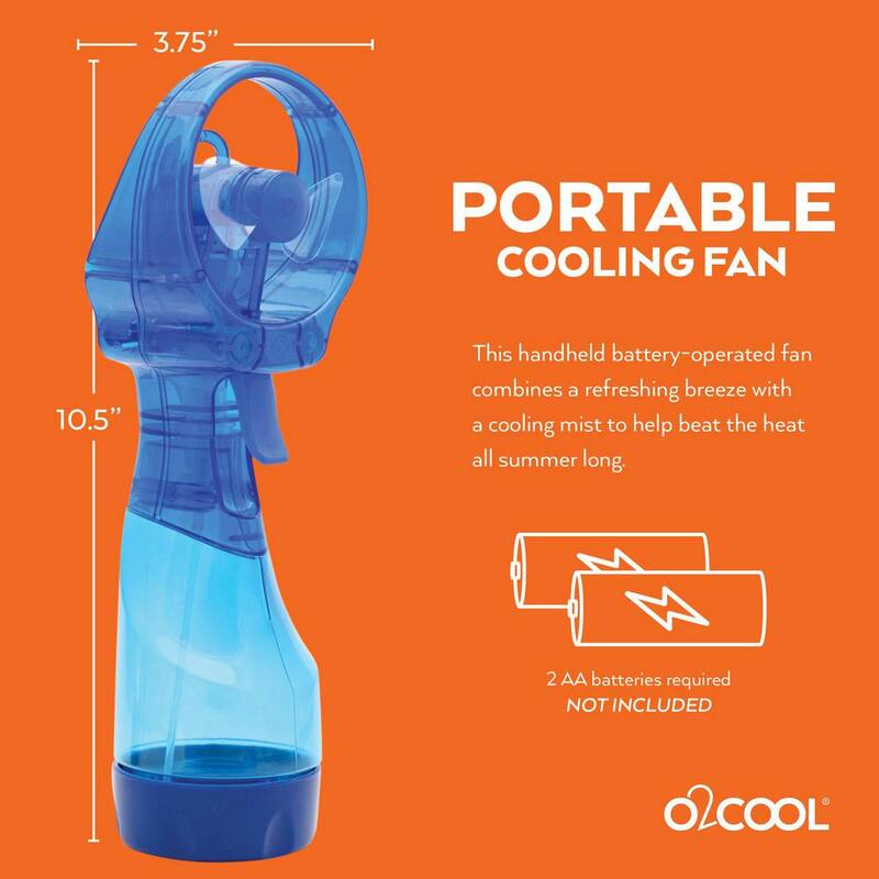 3 in. Water Misting Personal Fan in Blue N22018