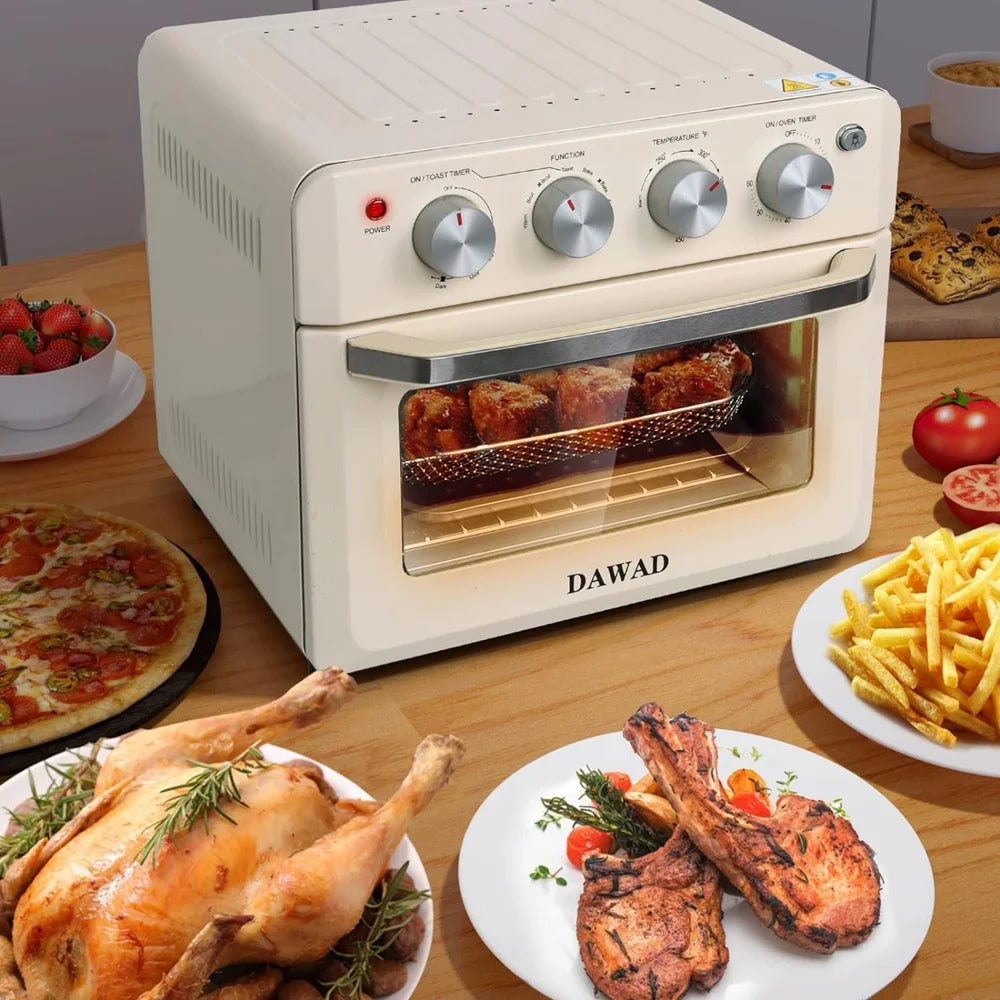 Cream White 19 Quart 1550W Stainless Steel Air Fryer Convection Oven X16025