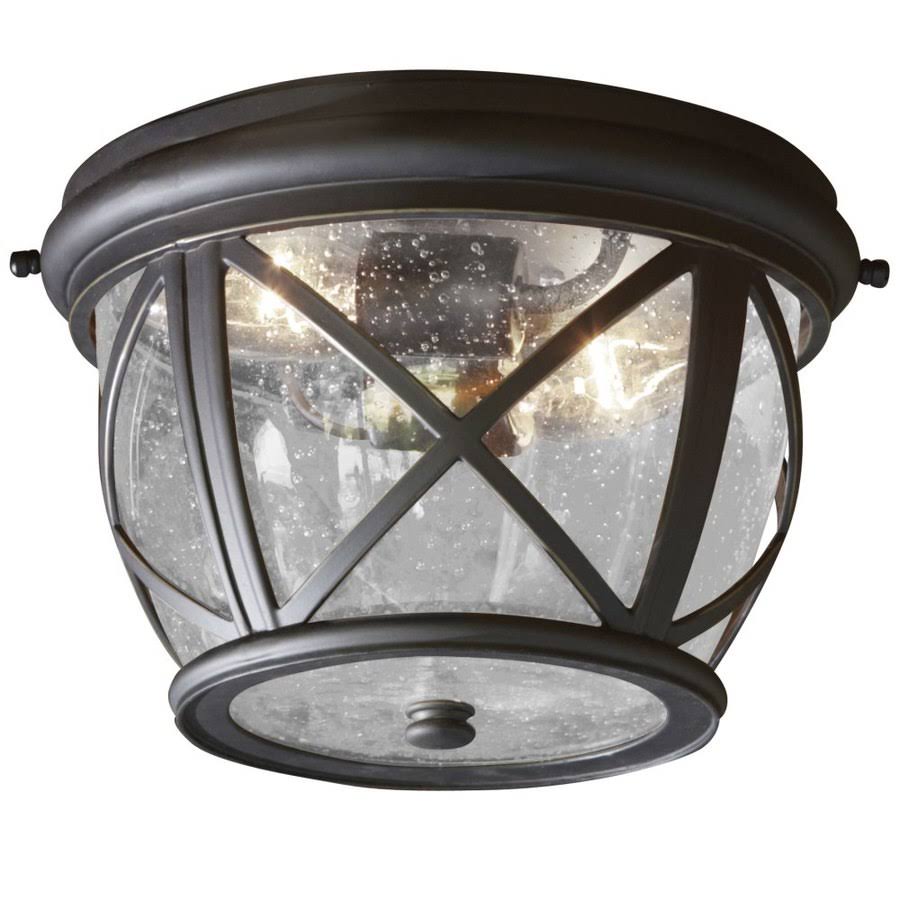 Rubbed Bronze Outdoor Flush-Mount Light E96435
