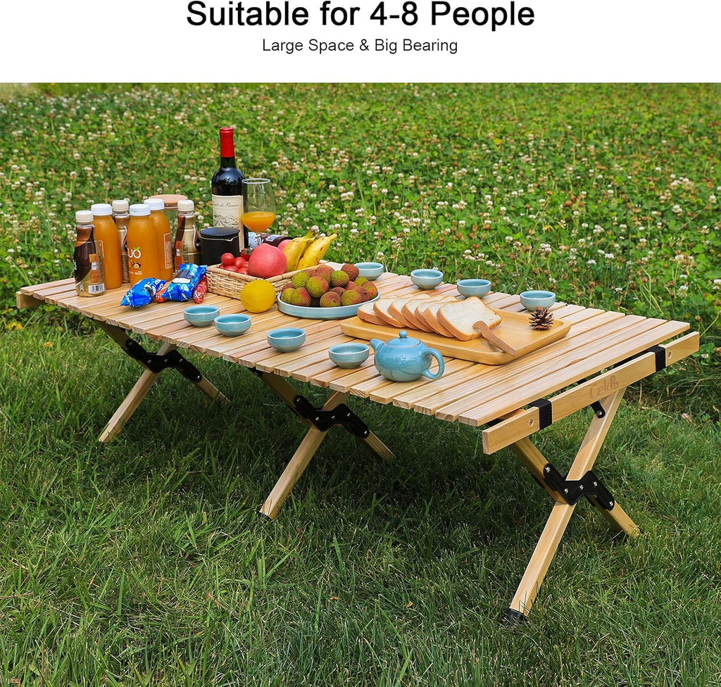 Portable Wooden Folding Picnic Table with Carry Bag P7624