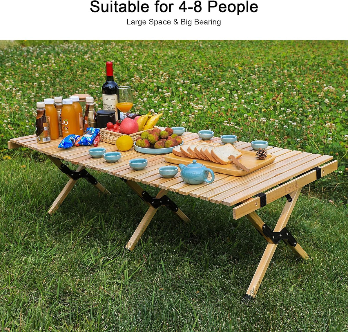 Portable Wooden Folding Picnic Table with Carry Bag P7624