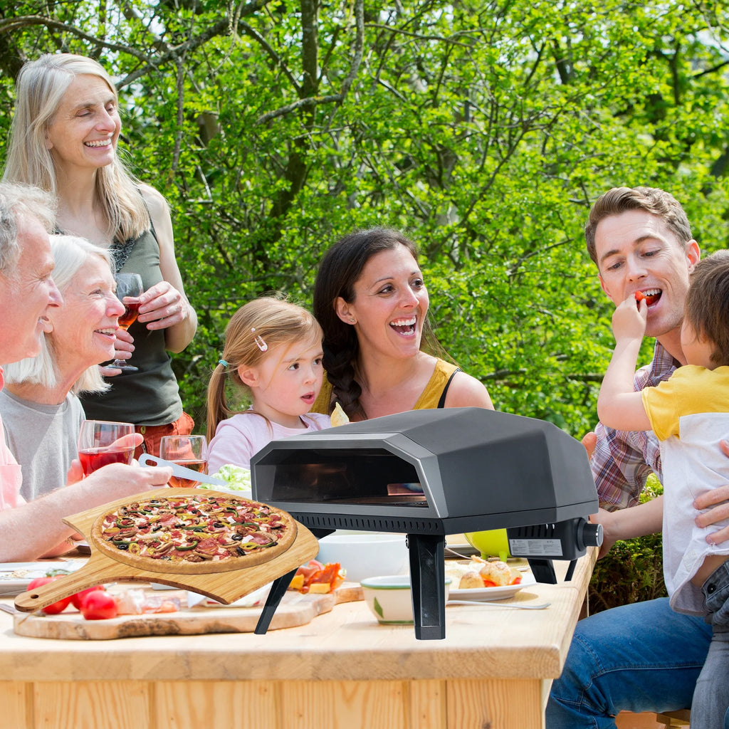 Portable Gas Propane Pizza Oven with Pizza Peel, 13 Pizza Stone, Pizza Cutter & Carry X84368