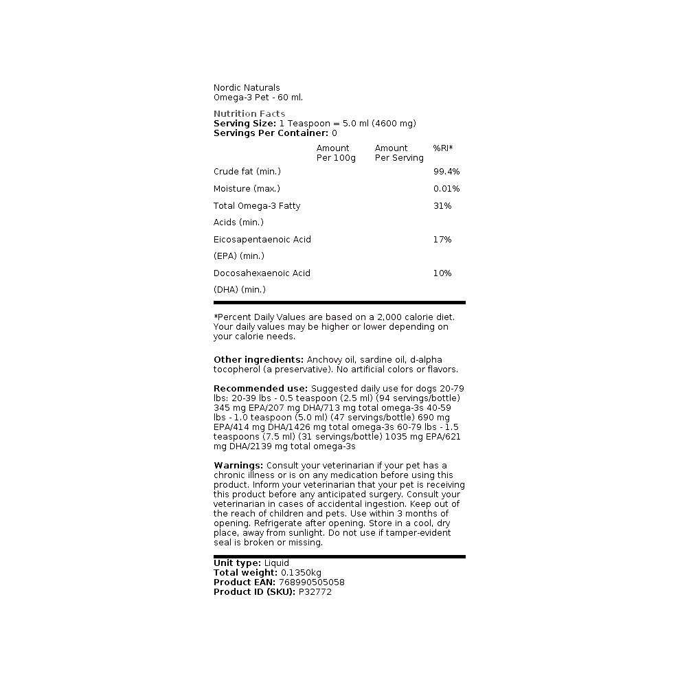 Omega 3 Pet E858