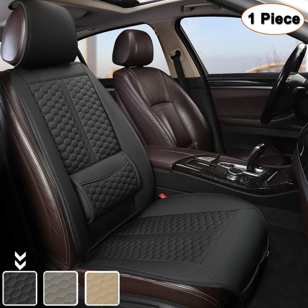 Black Car Seat Cover with Lumbar Support and Headrest Cover U717