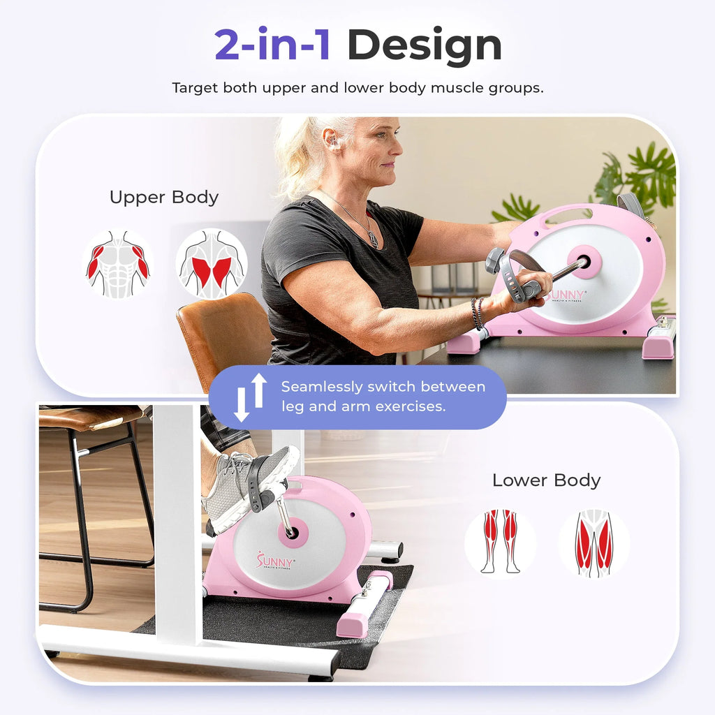 Pink Under Desk Mini Pedal Exerciser O908305