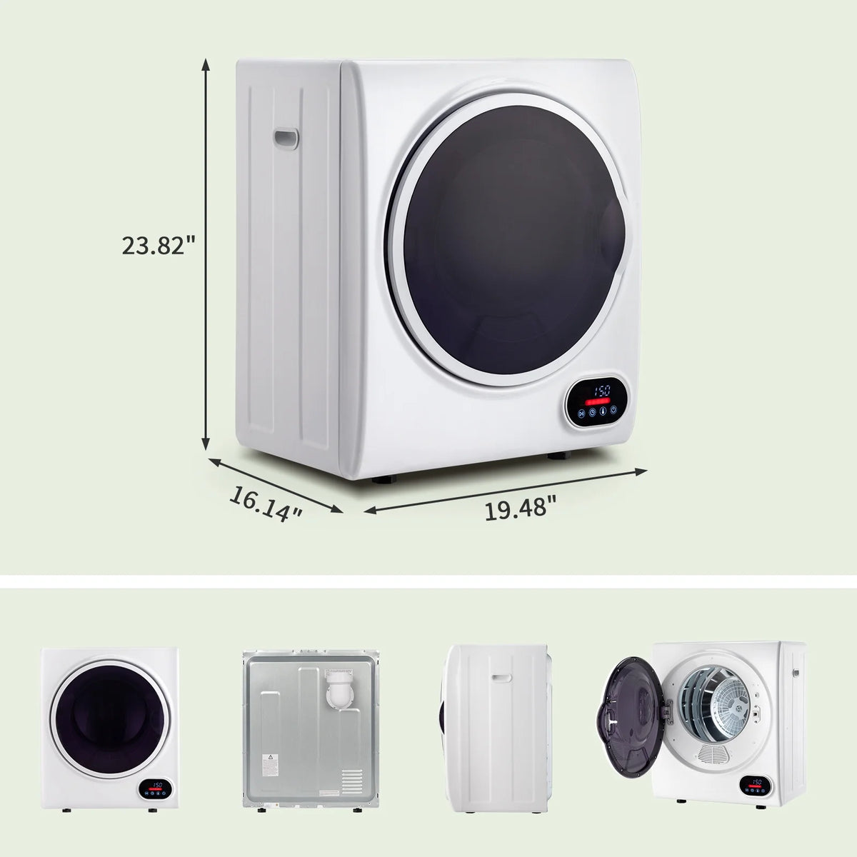 1.5 cu. ft. Compact Electric Dryer, White I118939