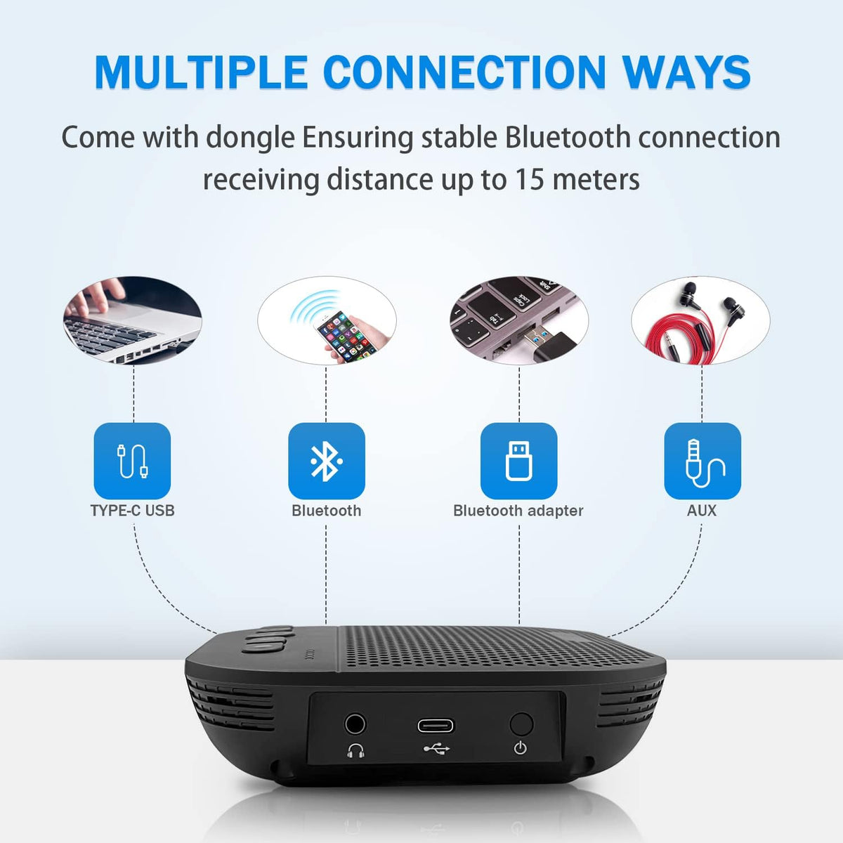 Bluetooth Speakerphone with 4 Microphones X92985