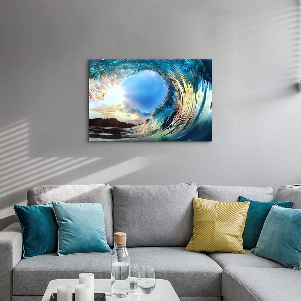Blue Ocean Waves Canvas Wall Art L181908