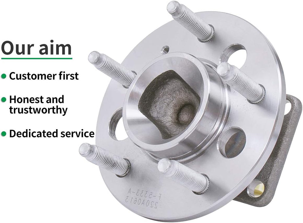 Rear Wheel Bearing and Hub Assemblies Pair with ABS 5 Lug B1546