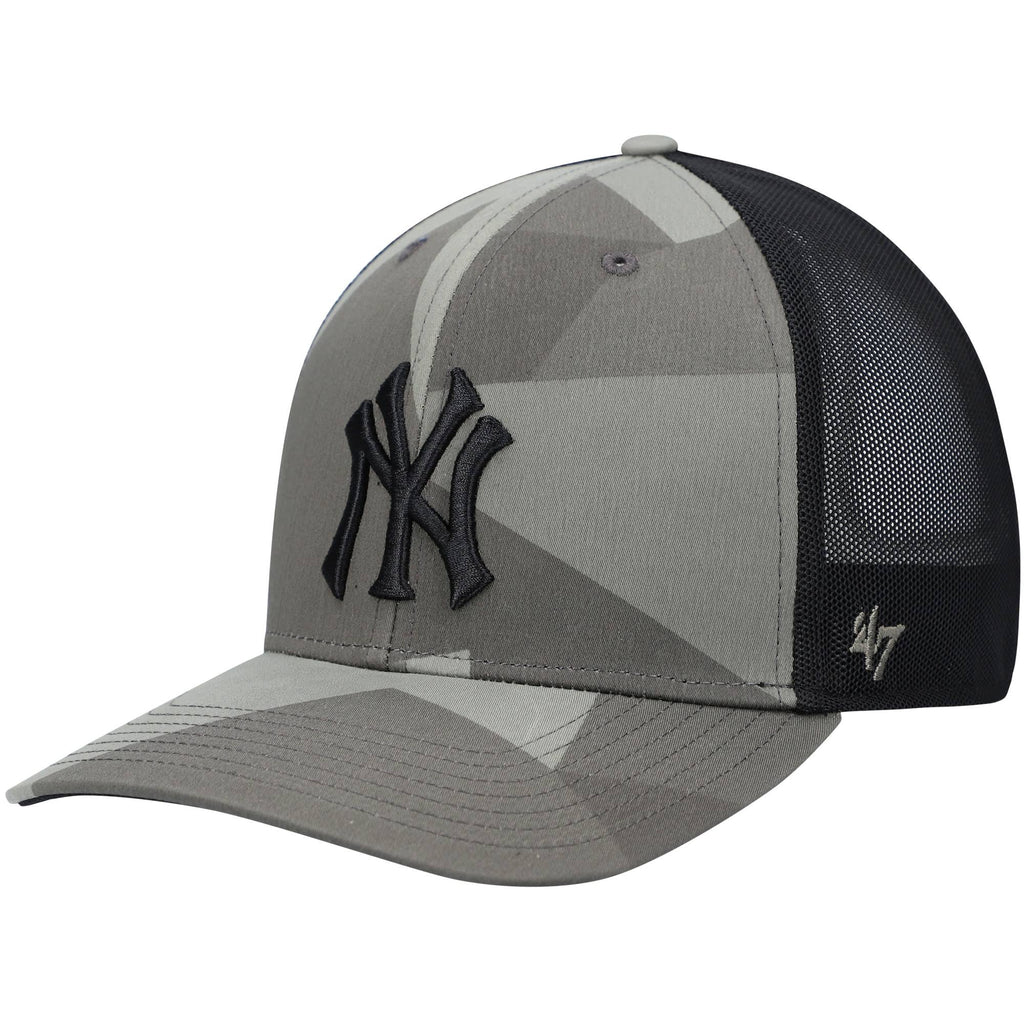 New York Yankees Camo Black Snapback Hat M390