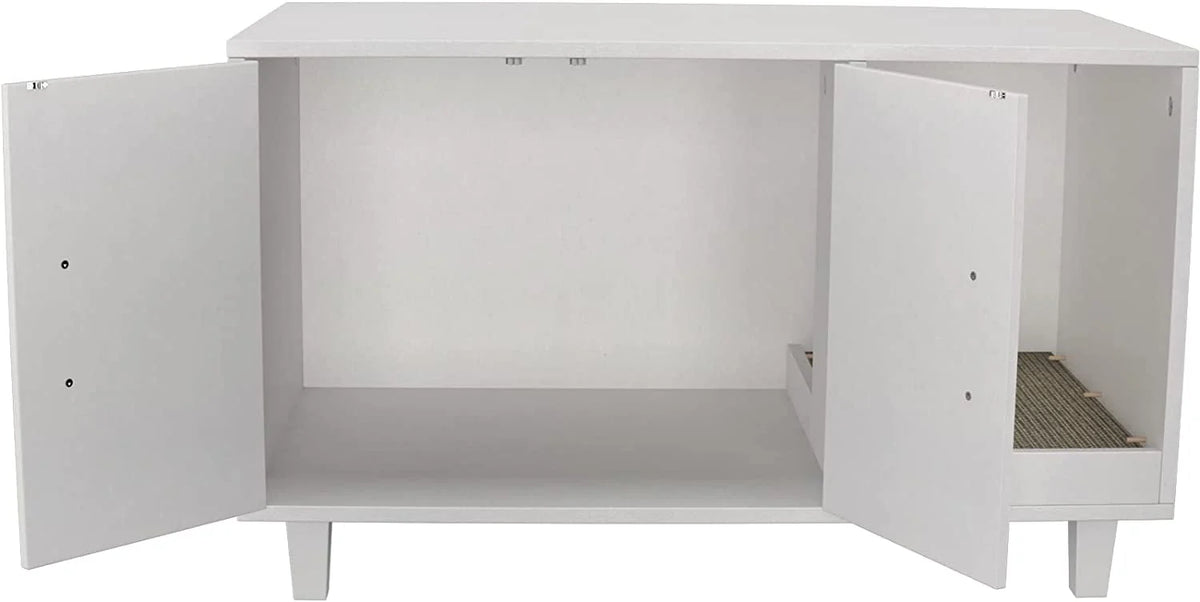 Cat Litter Box Enclosure Table Nightstand with Scratch Pad P928