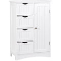 White 4 Drawer Freestanding Storage Cabinet T2662