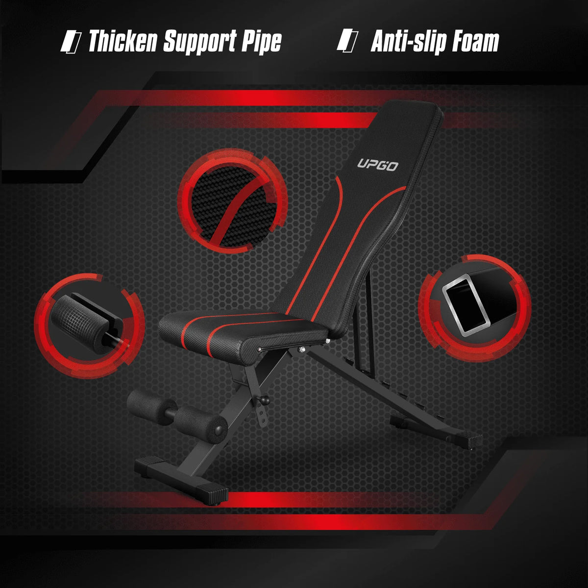 Adjustable Weight Bench 660lbs Capacity Foldable C542