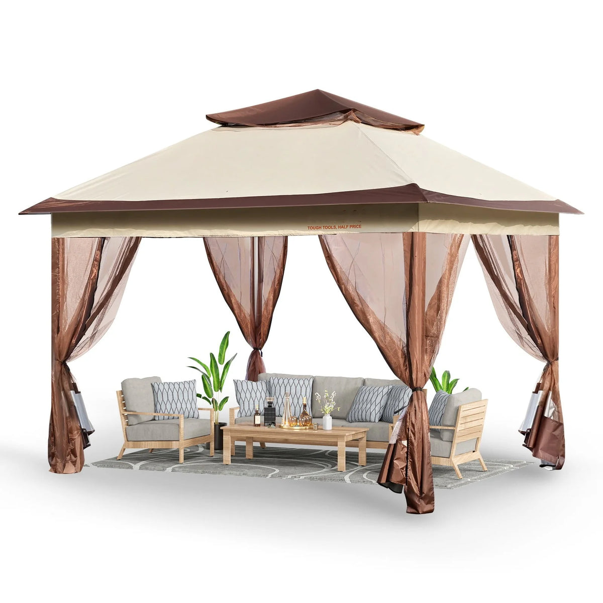 11 x 11 FT Pop up Gazebo with Mosquito Netting F66601