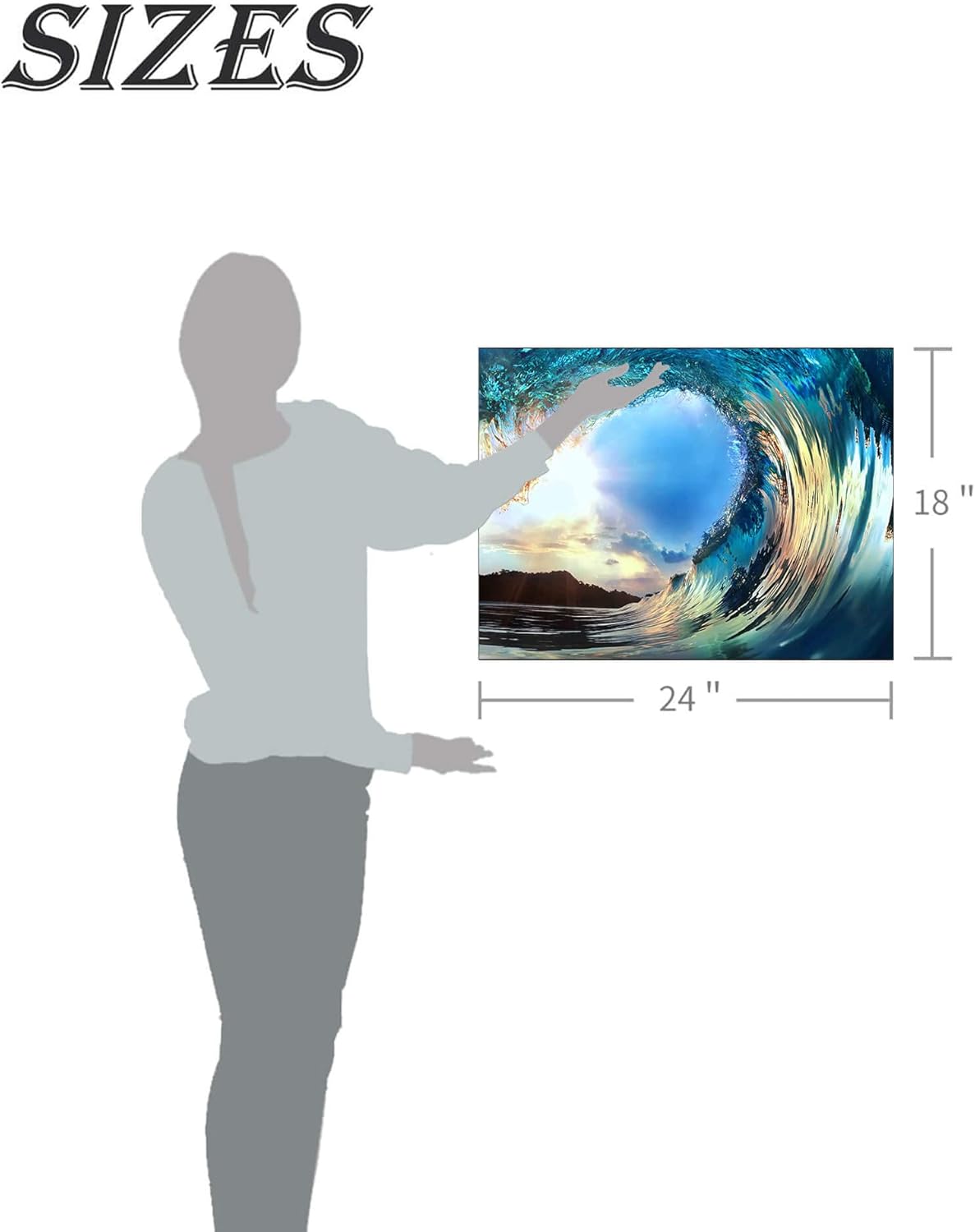 Blue Ocean Waves Canvas Wall Art L181908
