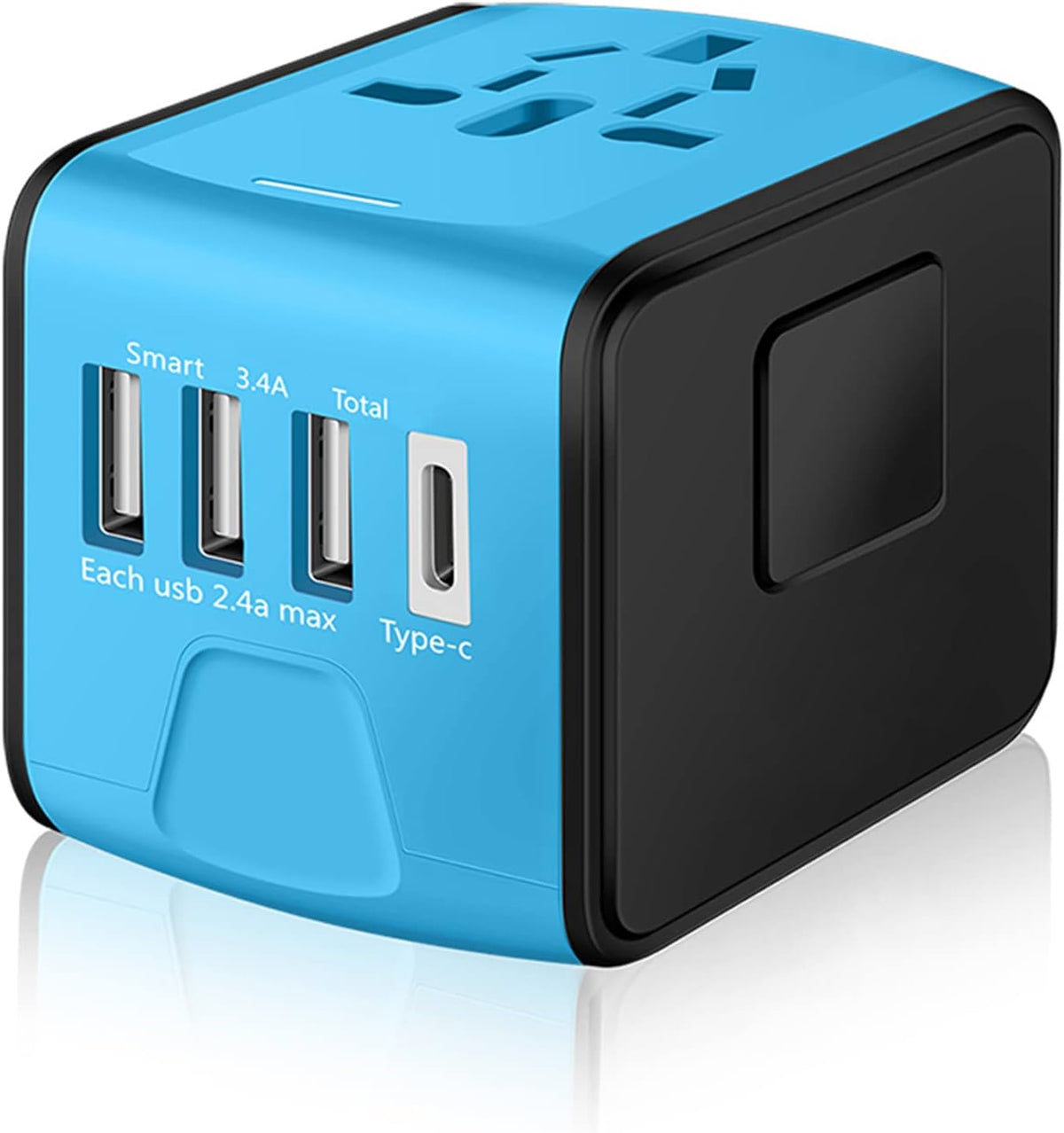 Universal International Power Adapter with 3.4A 4XUSB Wall Charger, Pack of 2 G722