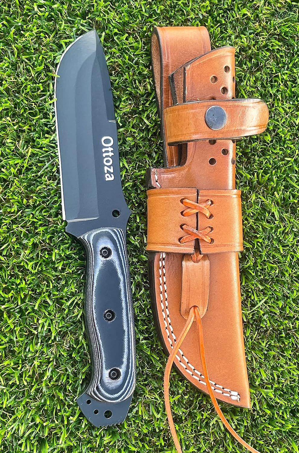 1095 Carbon Steel Bushcraft Knife with Sheath C93251