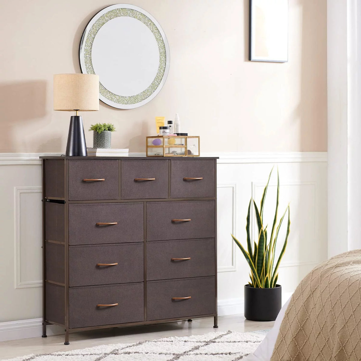 9 Drawer Fabric Storage Dresser J92292