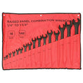 16 PC SAE Combination Wrench Set with Roll Up Pouch R2958