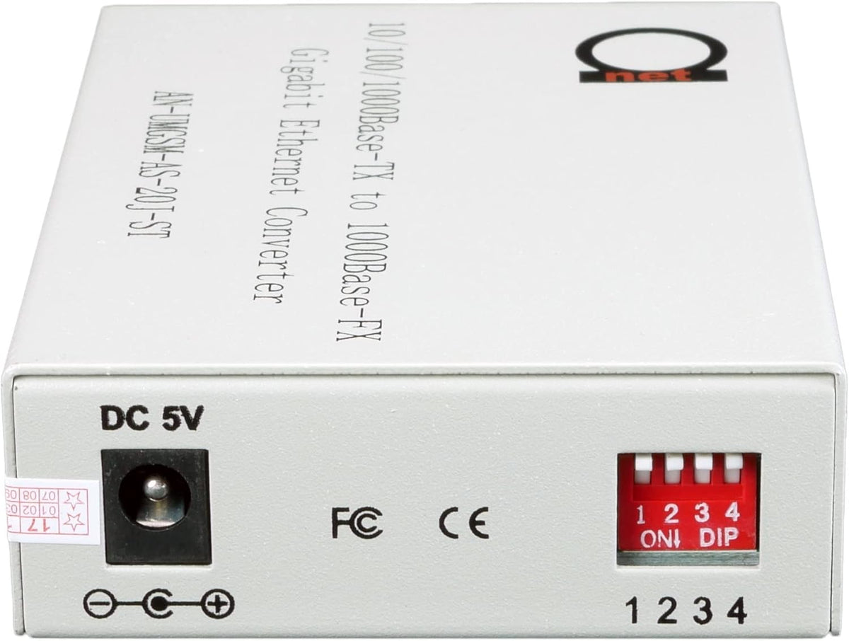 Gigabit Fiber Media Converter ST to UTP Cat5e Cat6 W62210