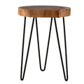 Round Teakwood Accent Table A7373