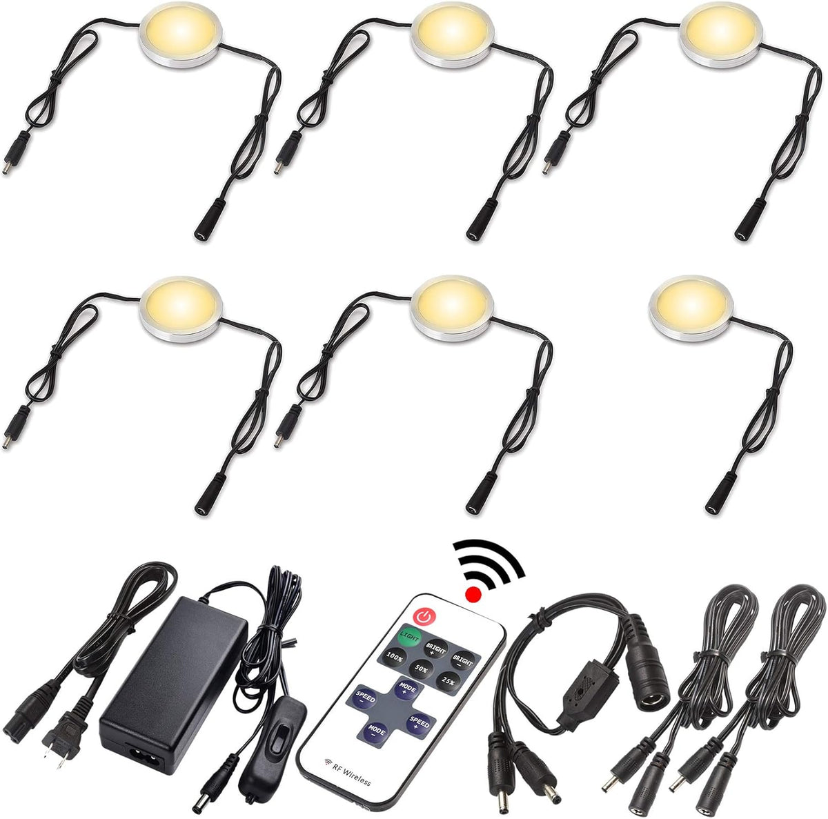 LED Under Cabinet Lighting Linkable Kit, 12 Lights, Daylight P24256