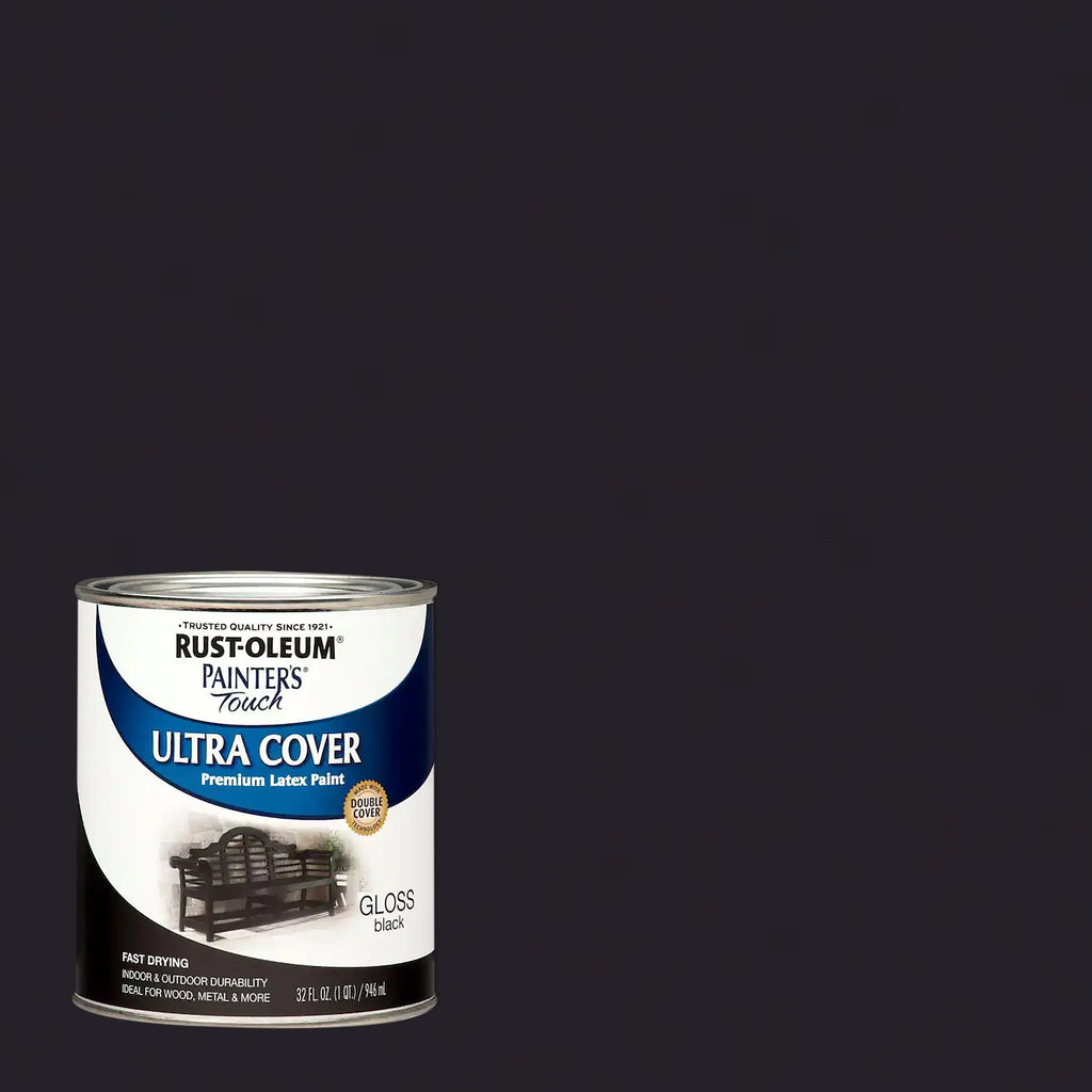 Black Gloss Latex Paint Quart X487