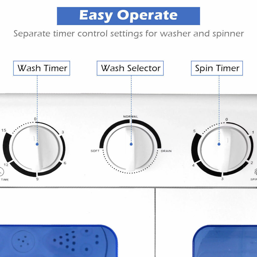 Compact Portable Washing Machine Twin Tub L95875
