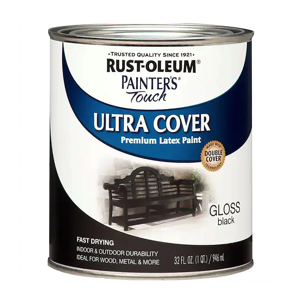 Black Gloss Latex Paint Quart X487