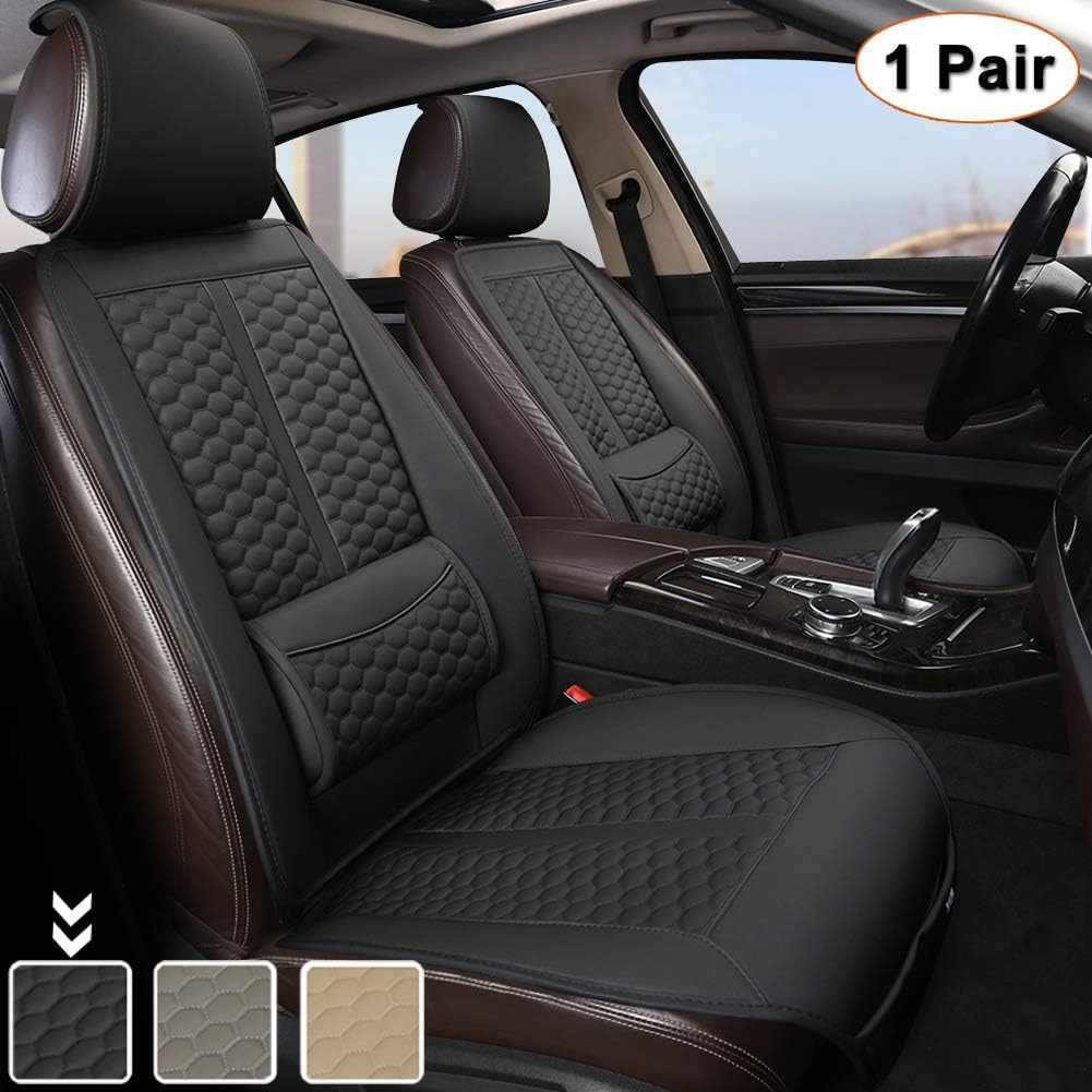 Black Car Seat Cover with Lumbar Support and Headrest Cover U717
