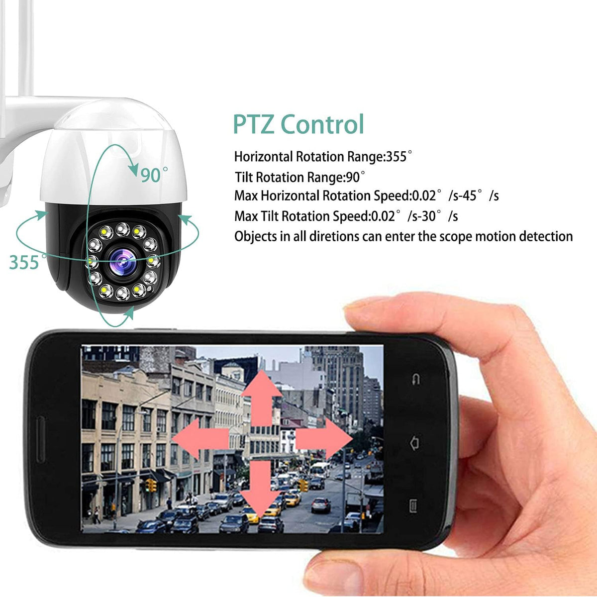 5MP PTZ Outdoor WiFi IP Camera A810