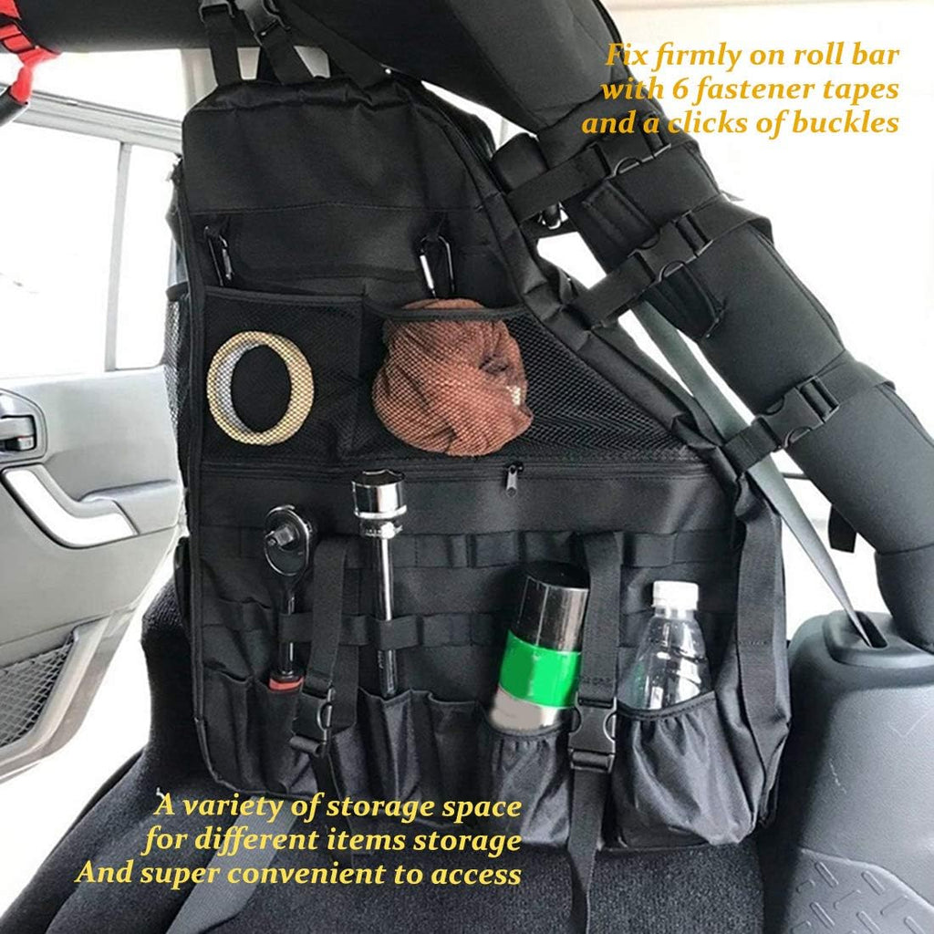 Roll Bar Storage Bag Multi-Pockets Saddle Bag Organizer L850