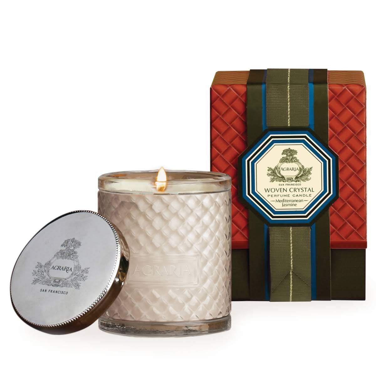 Mediterranean Jasmine Woven Crystal Candle 7 oz K3788
