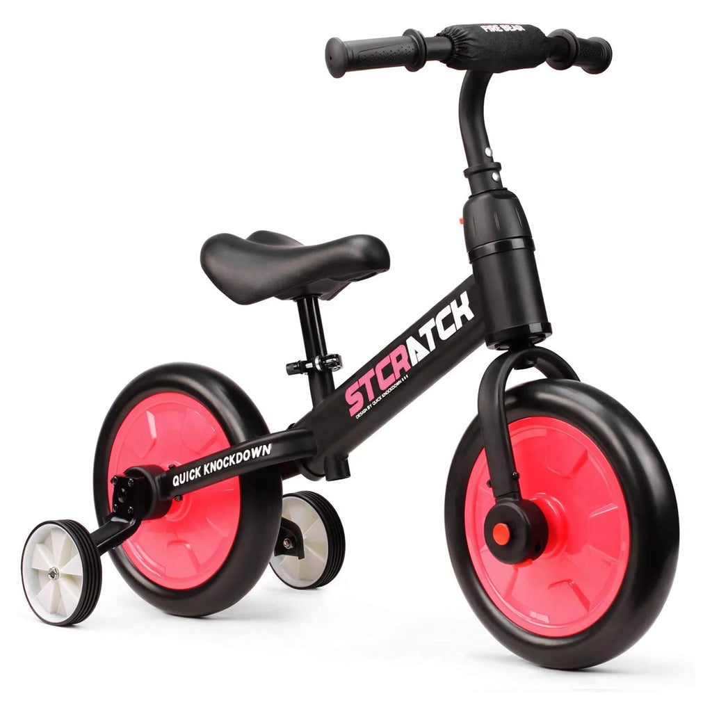 4 in 1 Toddlers Balance Bike with Pedals and Training Wheels R167603