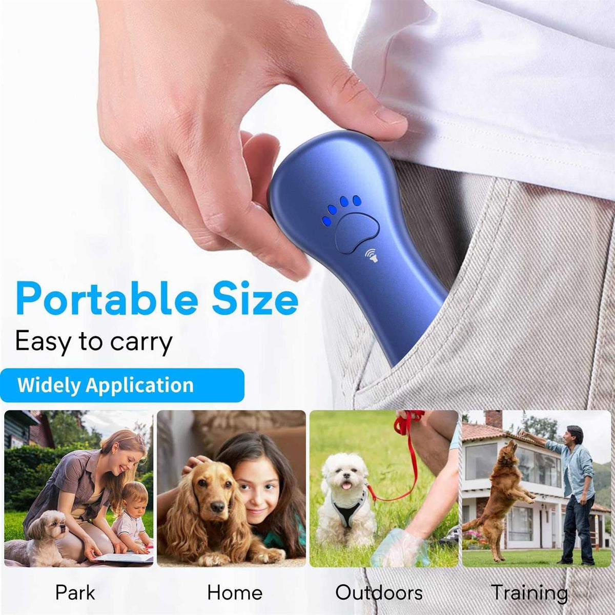 Anti Barking Device Rechargeable Ultrasonic Dog Bark Deterrent V240035