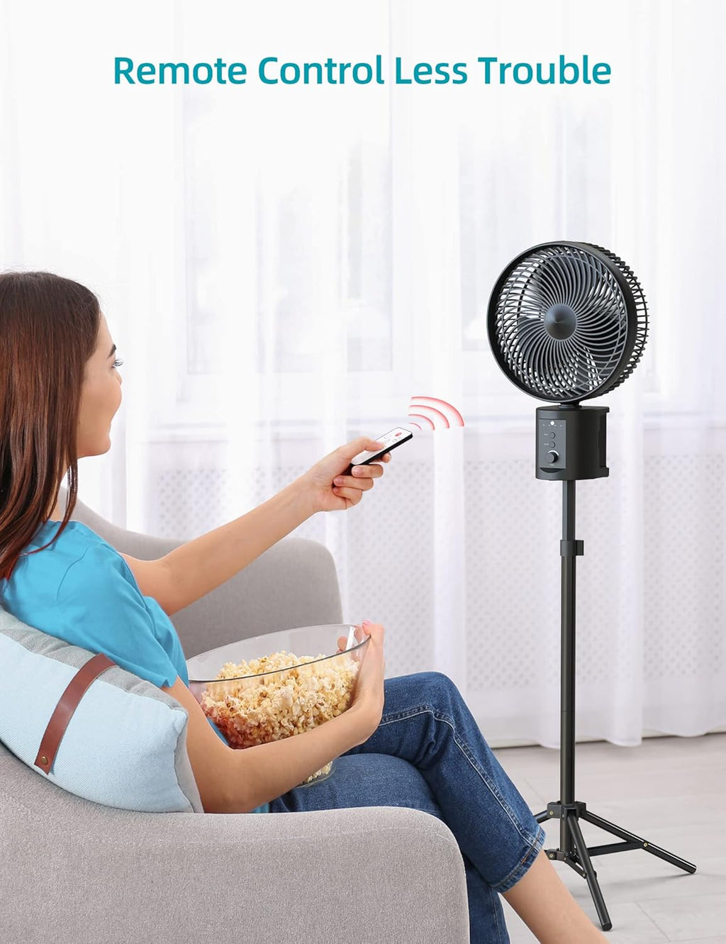 10 Inch Oscillating Rechargeable Battery Fan with Remote Y487662