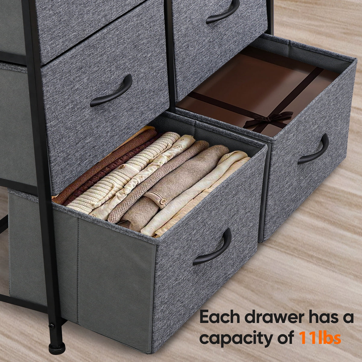 6 Drawer Fabric Storage Dresser I4125