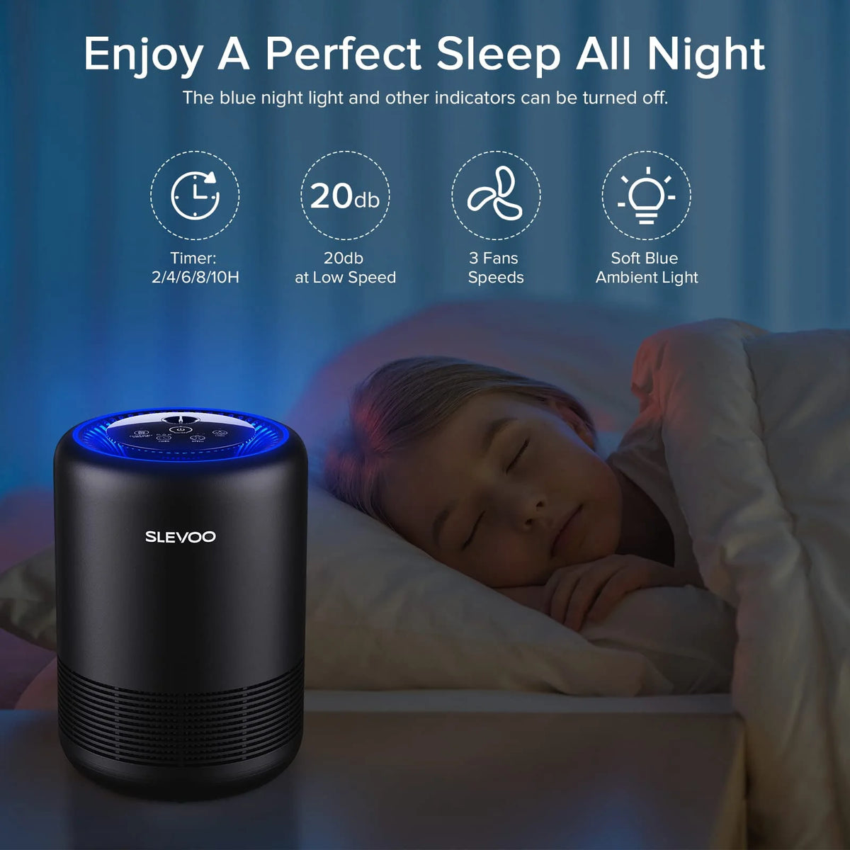 Black H13 True HEPA Air Purifier C202460