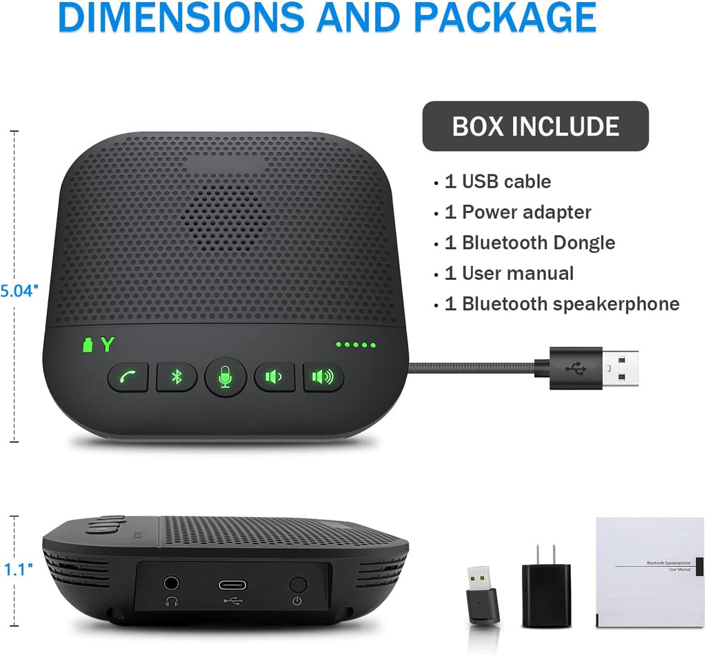Bluetooth Speakerphone with 4 Microphones X92985