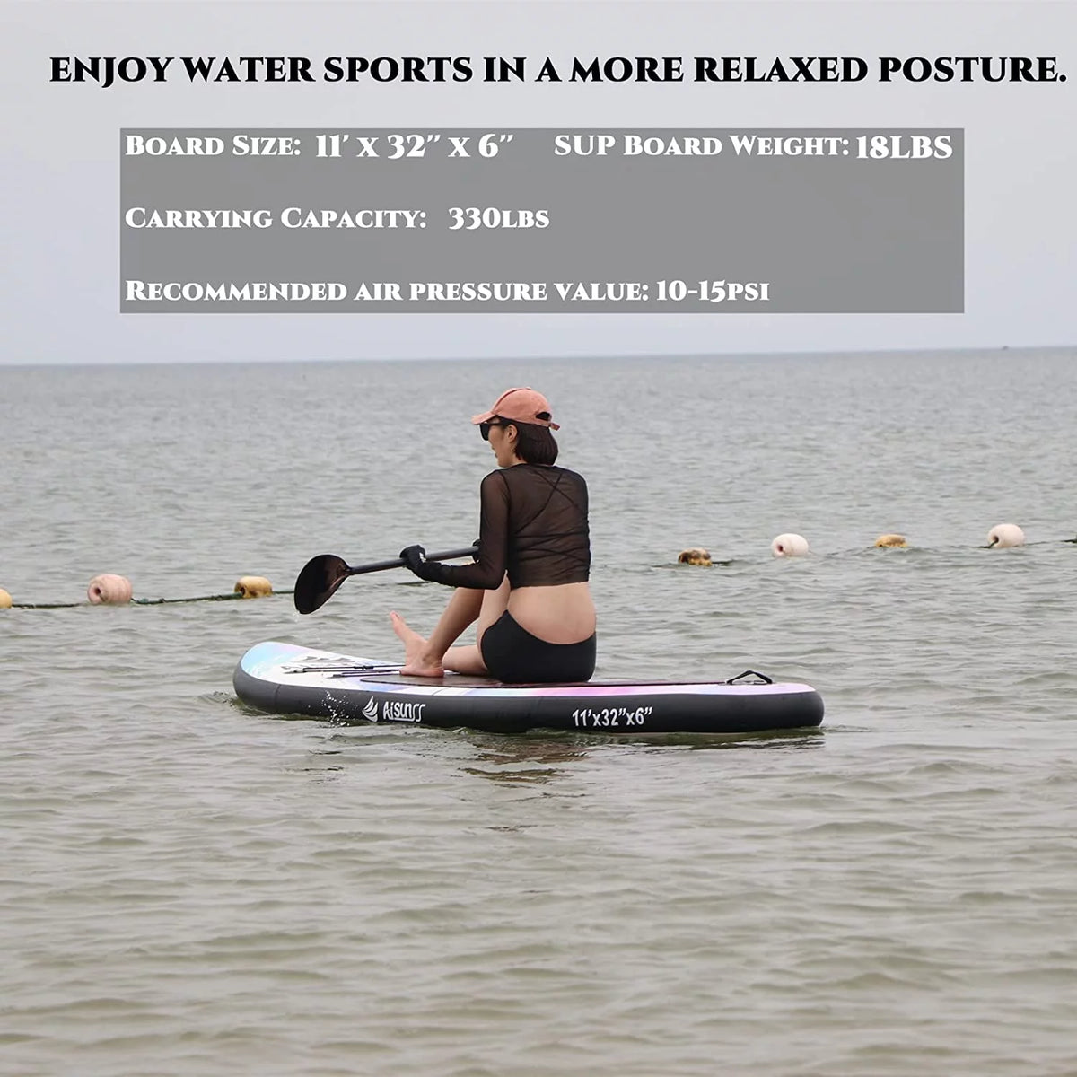 Inflatable Stand up Paddle Board 11ft Purple C195