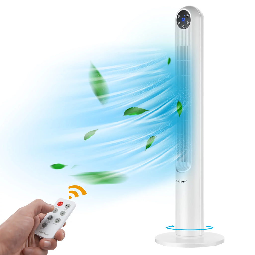 42'' Oscillating Tower Fan with Remote White M481580