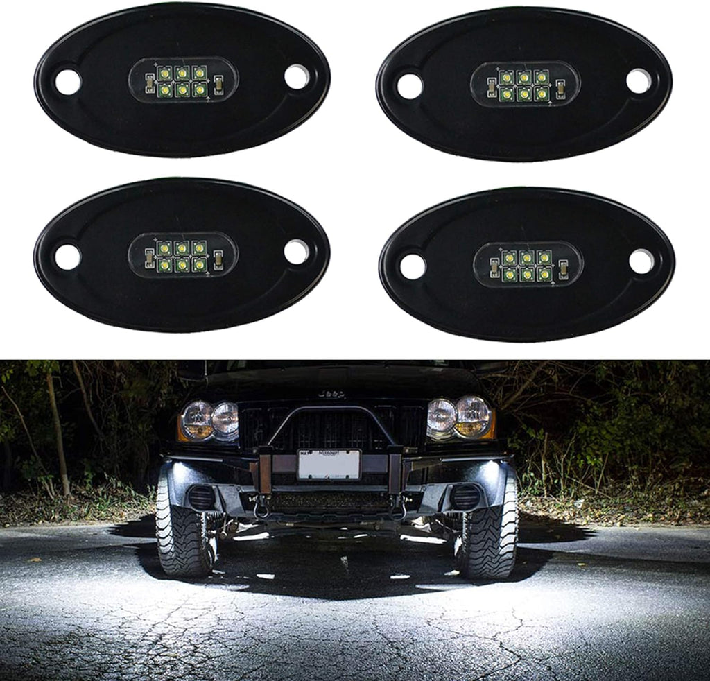 4 Pods IP68 Waterproof LED Rock Light Kits O83859