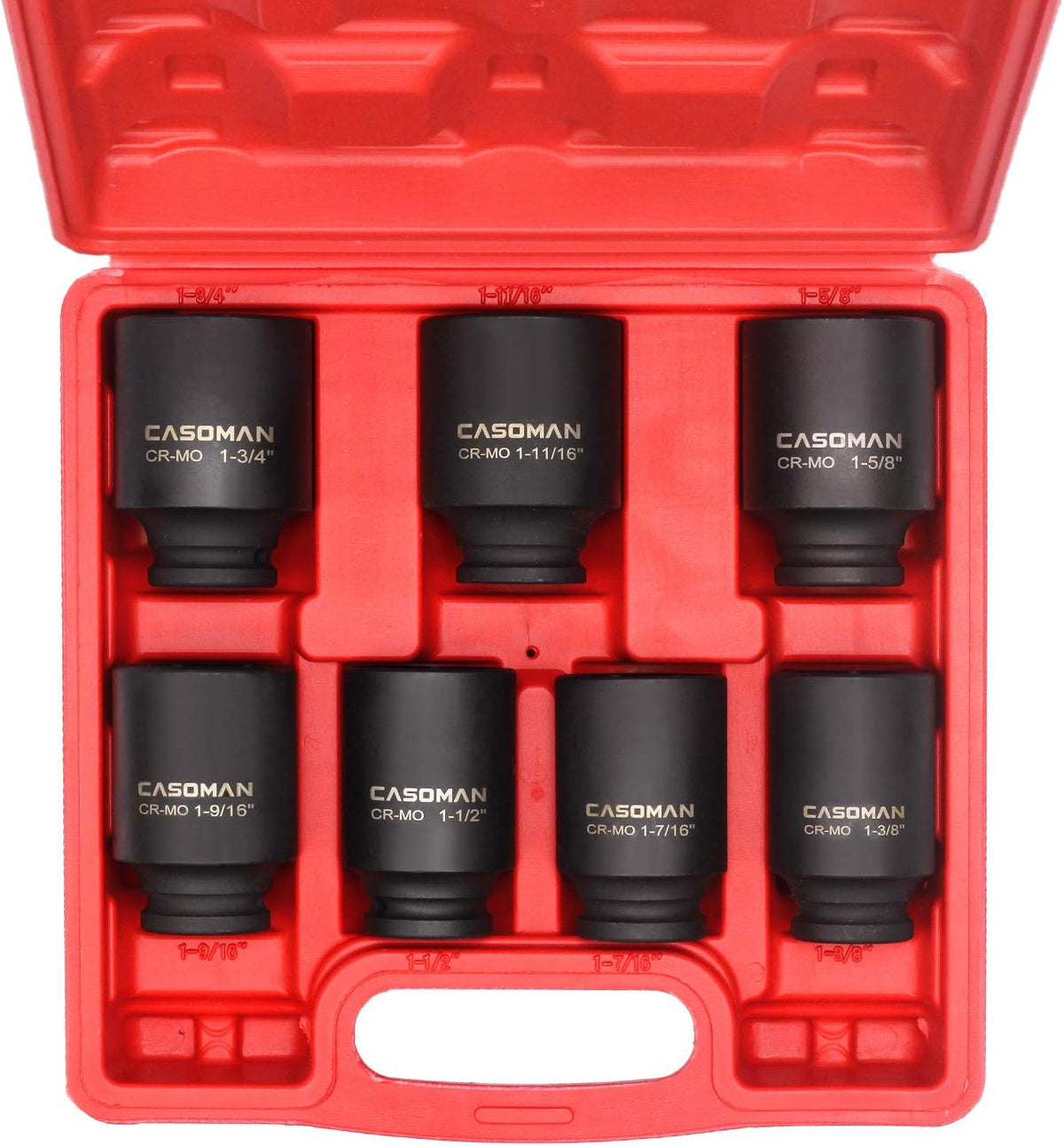 1/2-Inch Drive Deep Impact Socket Set, Cr-Mo, 6-Point, 7 Piece W2821