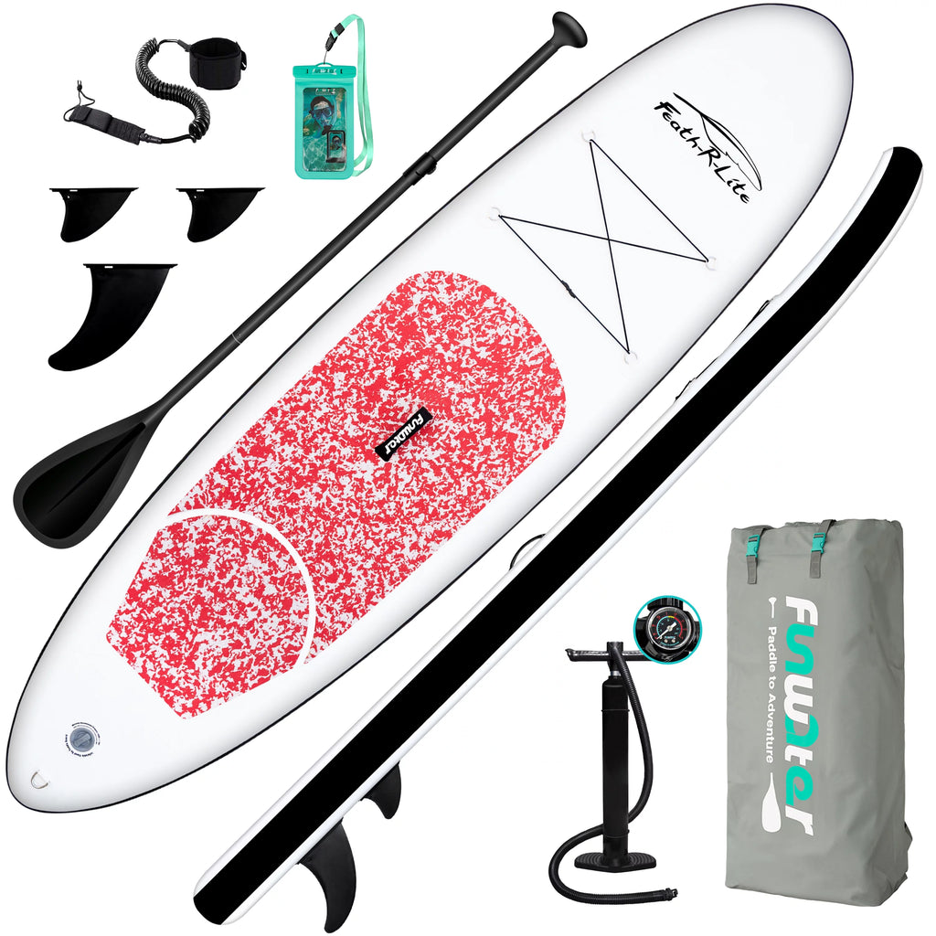 Red Camo Pattern Inflatable Stand Up Paddle Board 10'x30''x6'' A380970