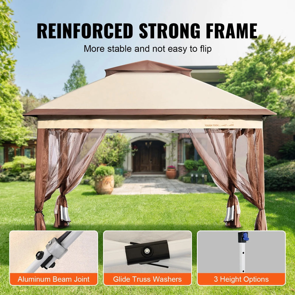 11 x 11 FT Pop up Gazebo with Mosquito Netting F66601