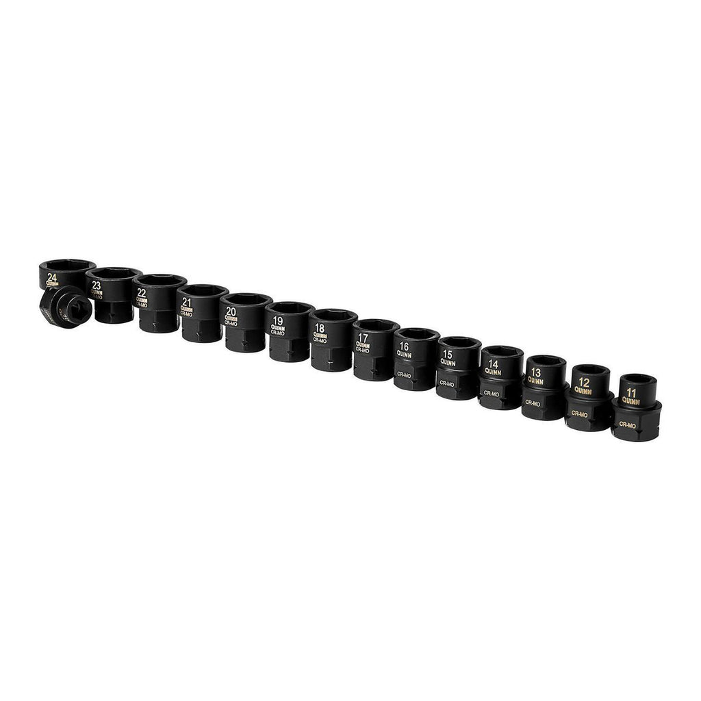 1/2 in. Drive Metric Low-Profile Impact Socket Set, 15-Piece C4266