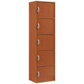 5 Shelf 5 Door Cherry Bookcase K37155