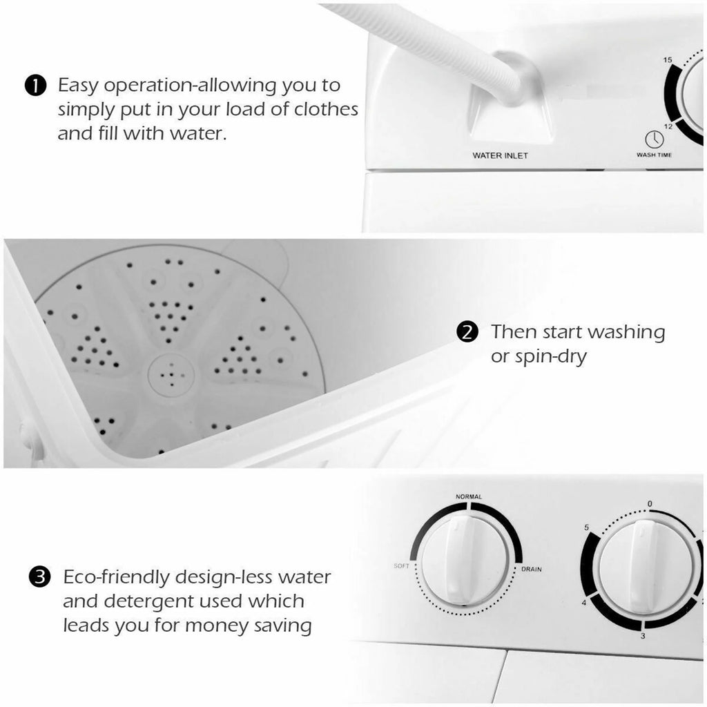 Compact Portable Washing Machine Twin Tub L95875